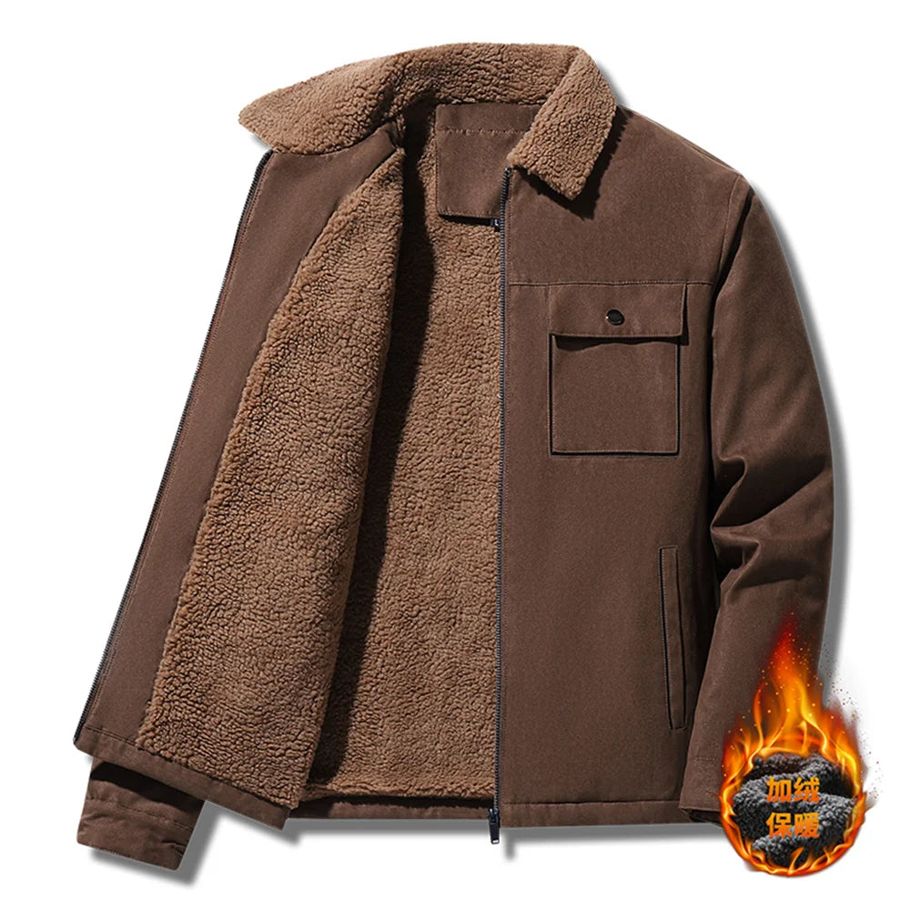 Men's  Suede Fleece-Lined Jacket