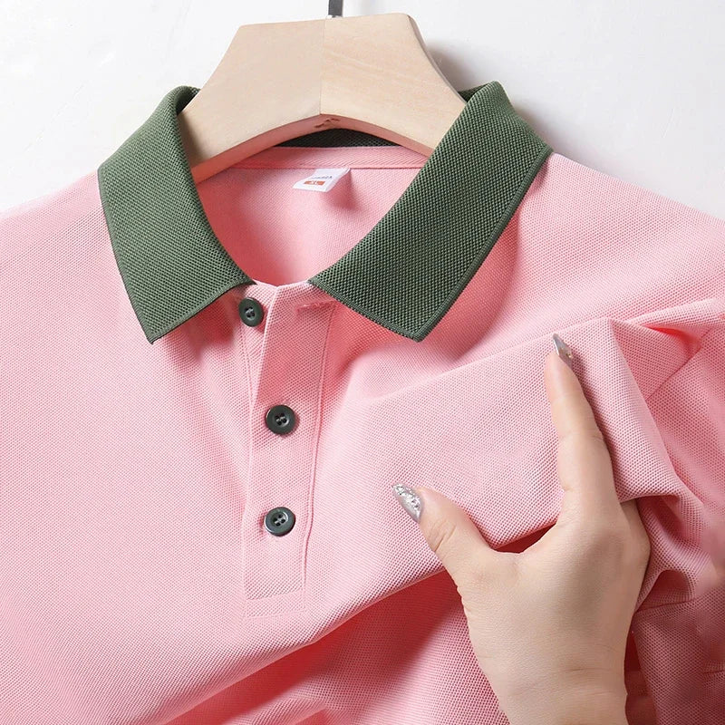 Men's Solid Color  Short Sleeved POLO Shirt