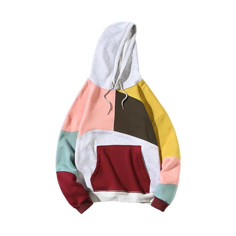 Men's Color Block Patchwork Hoodie