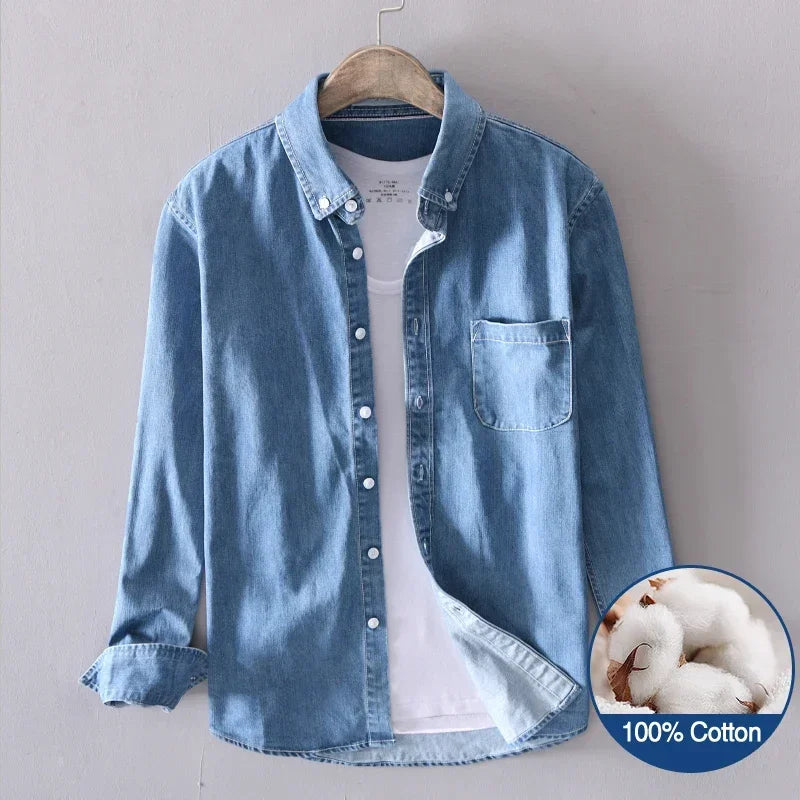 Long-sleeved Denim Shirt