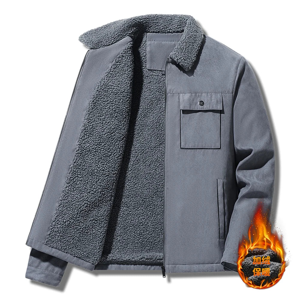 Men's  Suede Fleece-Lined Jacket
