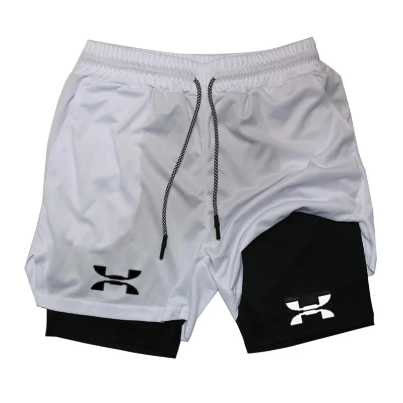 New Running Shorts Men Gym Sports Shorts 2 In 1