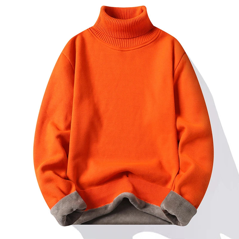 Men's Knitted Turtleneck Sweat Shirt