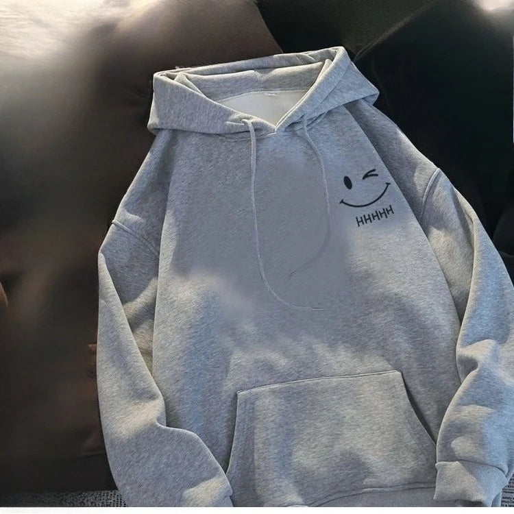 Men's Smiling Face printed Hoodie