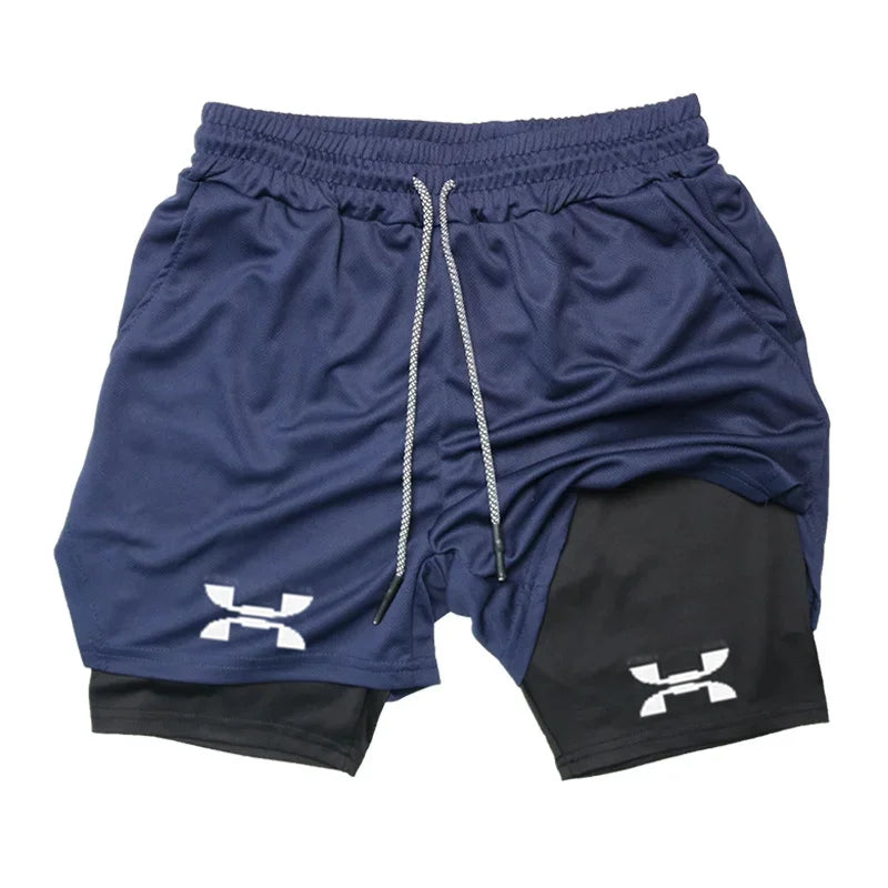 New Running Shorts Men Gym Sports Shorts 2 In 1