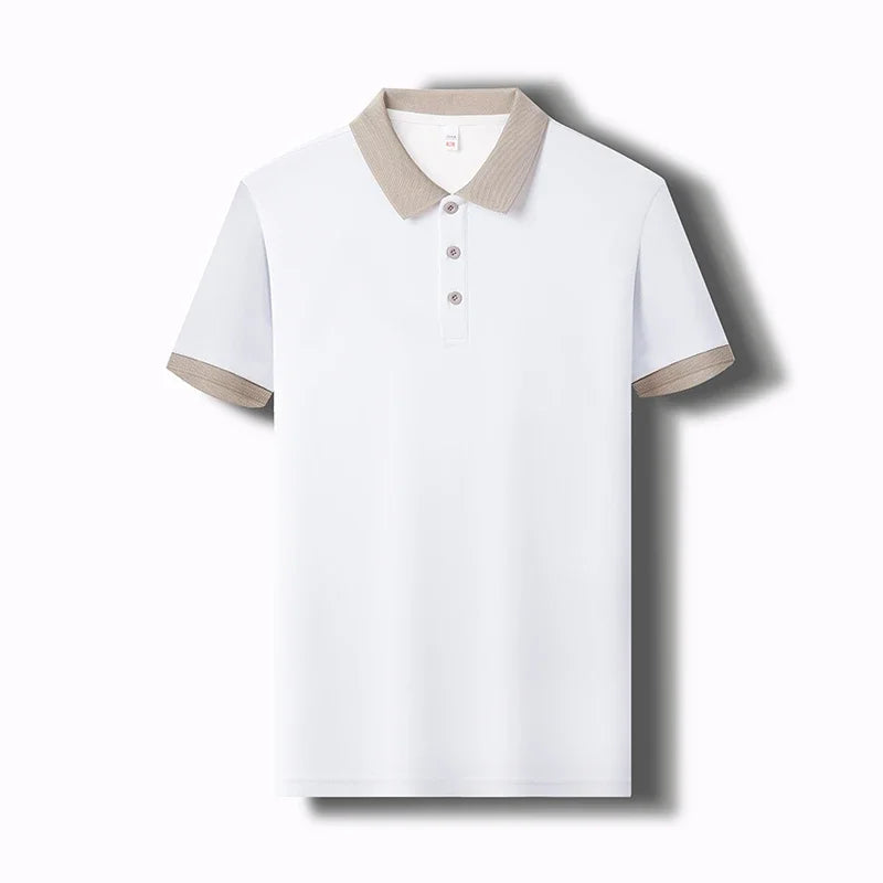 Men's Short Sleeve Solid Color Polo Shirt