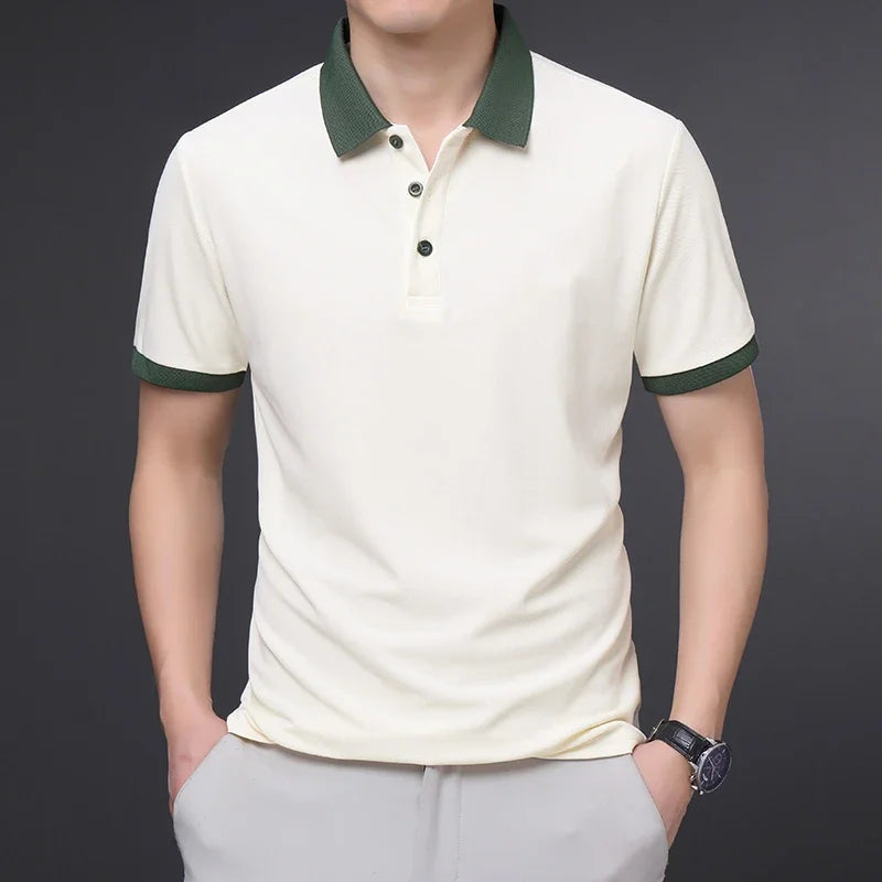 Men's Solid Color  Short Sleeved POLO Shirt
