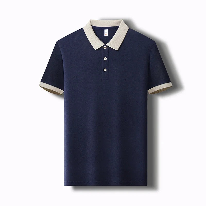 Men's Short Sleeve Solid Color Polo Shirt