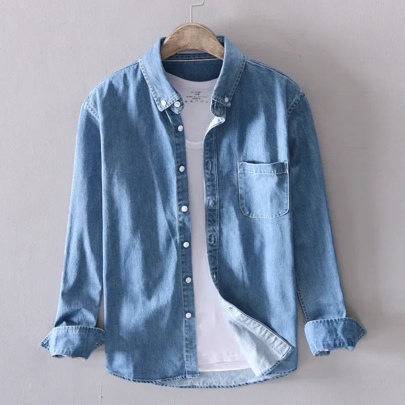 Long-sleeved Denim Shirt