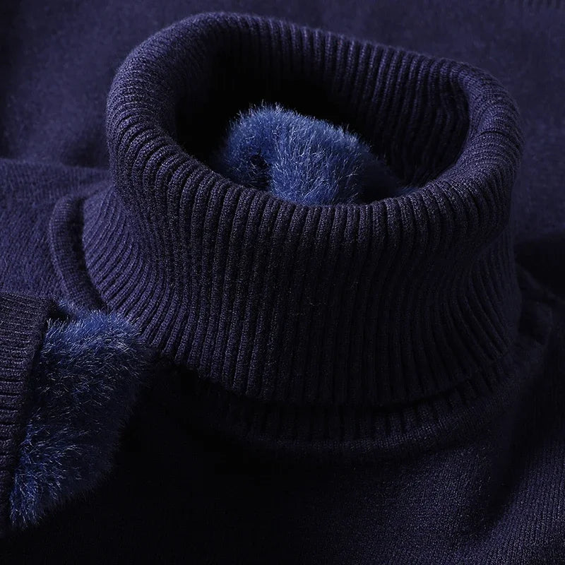 Men's Knitted Turtleneck Sweat Shirt