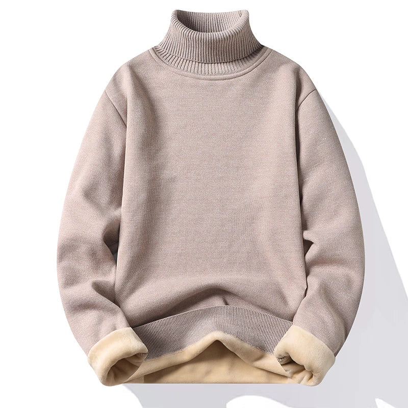 Men's Knitted Turtleneck Sweat Shirt