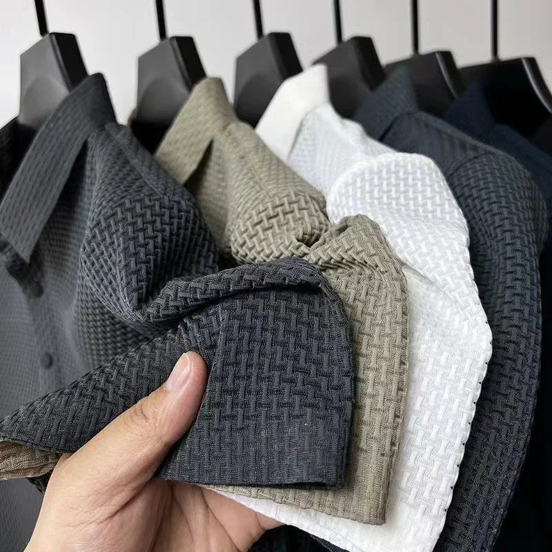 Men's Bone Flower Solid Color POLO