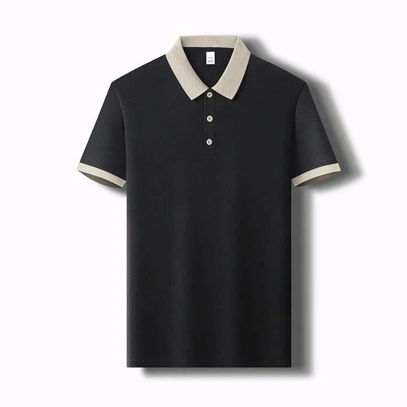 Men's Short Sleeve Solid Color Polo Shirt