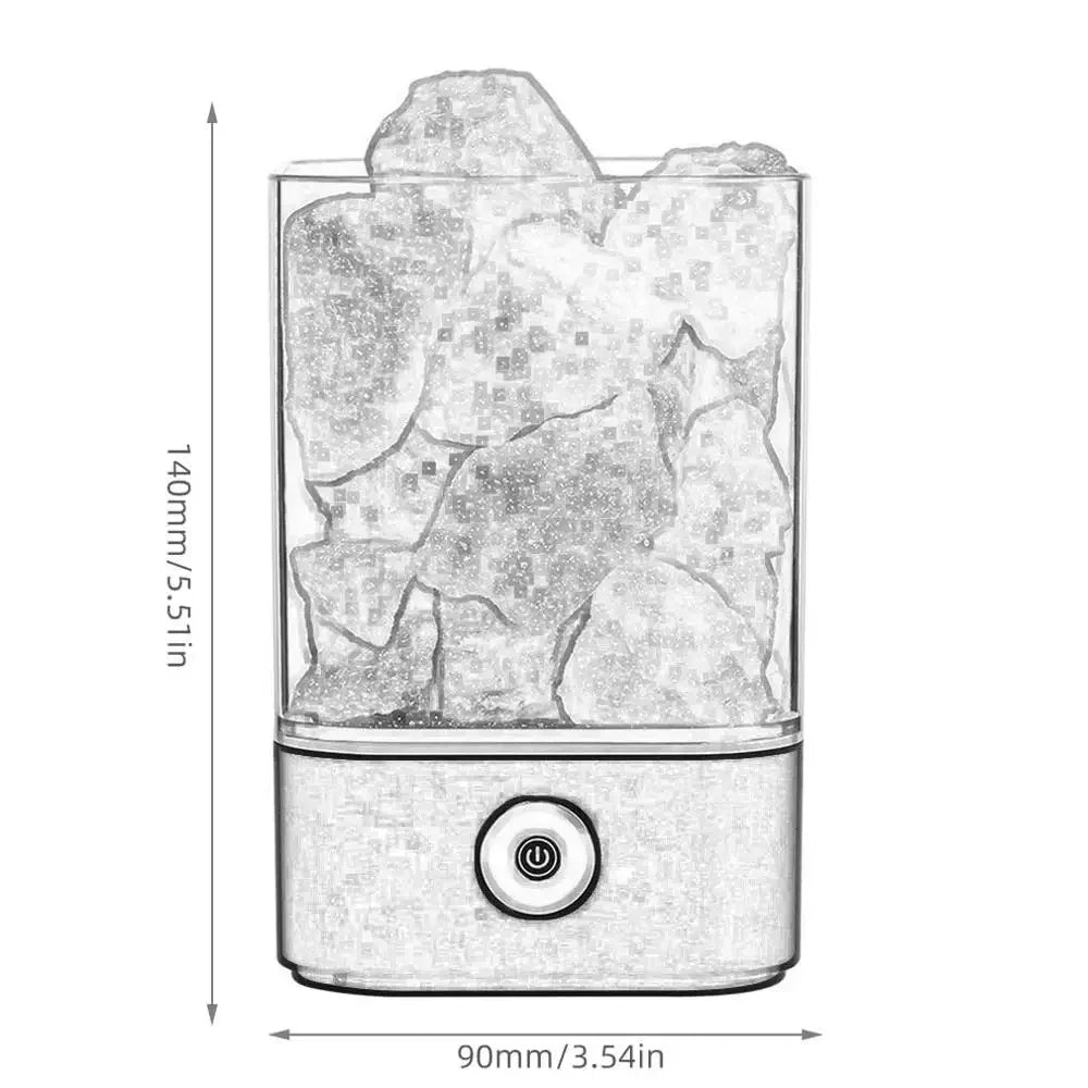 Himalayan Crystal Salt Stone Night Light Lamp