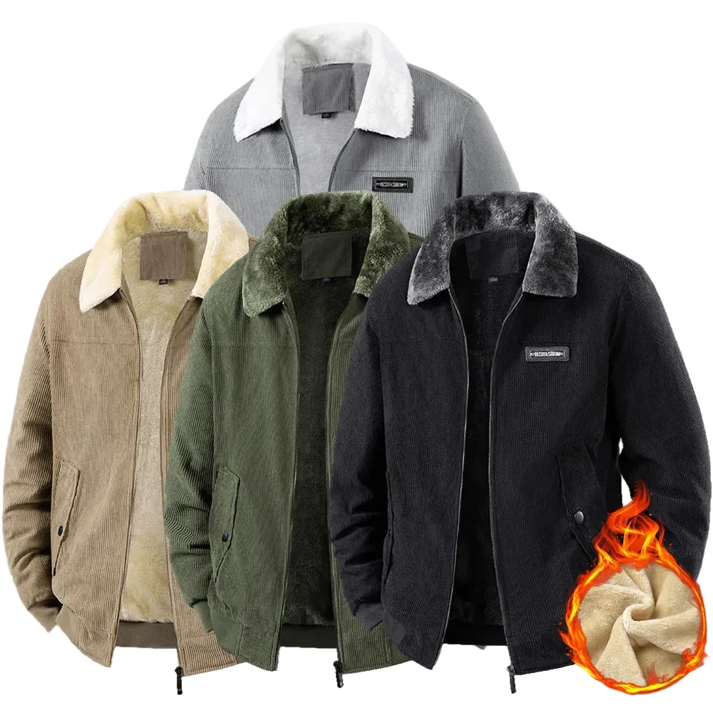 Men's Fleece-Lined Corduroy Jacket