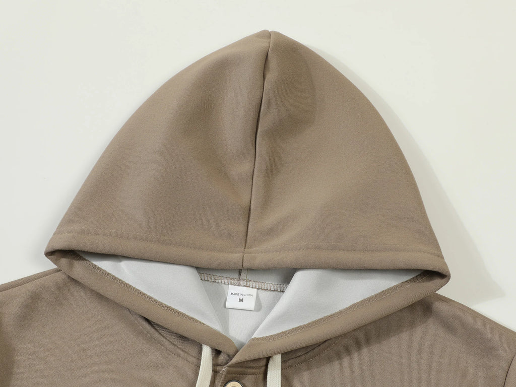 Men's Four button hoodie