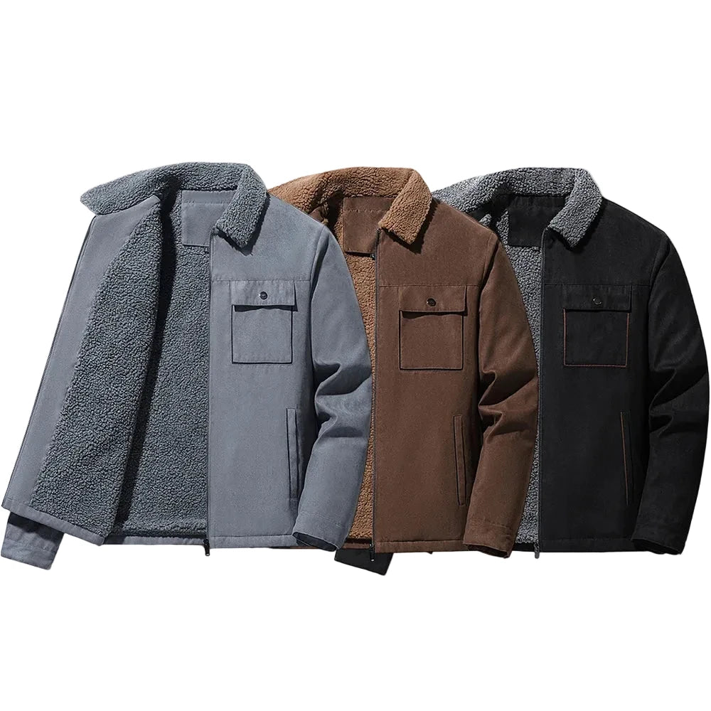 Men's  Suede Fleece-Lined Jacket