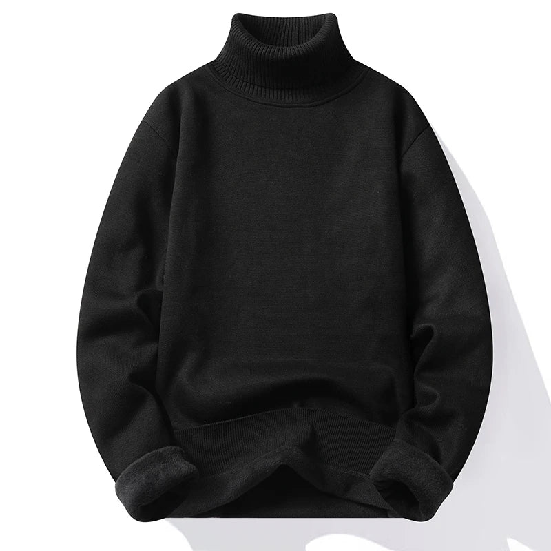 Men's Knitted Turtleneck Sweat Shirt