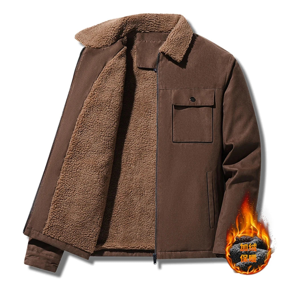 Men's  Suede Fleece-Lined Jacket