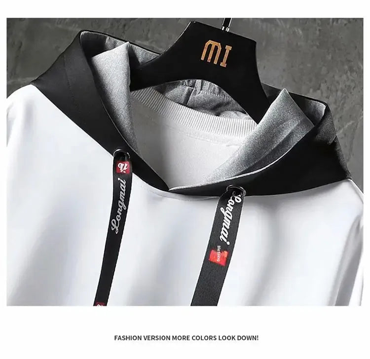 Men's Trendy Two-Piece Illusion Hoodie
