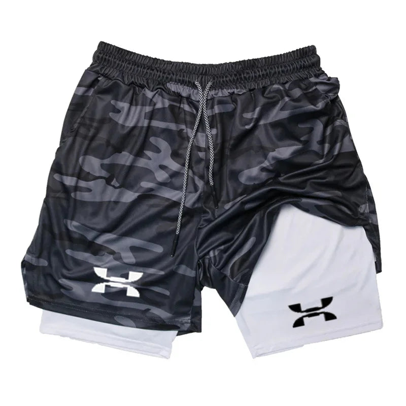 New Running Shorts Men Gym Sports Shorts 2 In 1