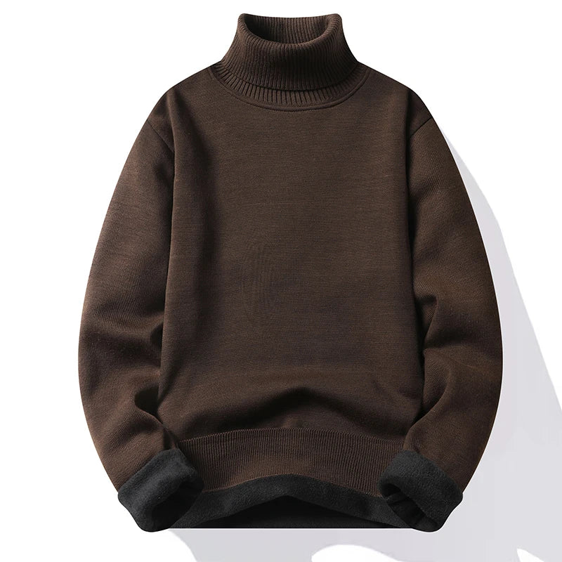 Men's Knitted Turtleneck Sweat Shirt