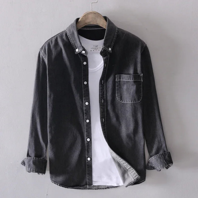 Long-sleeved Denim Shirt
