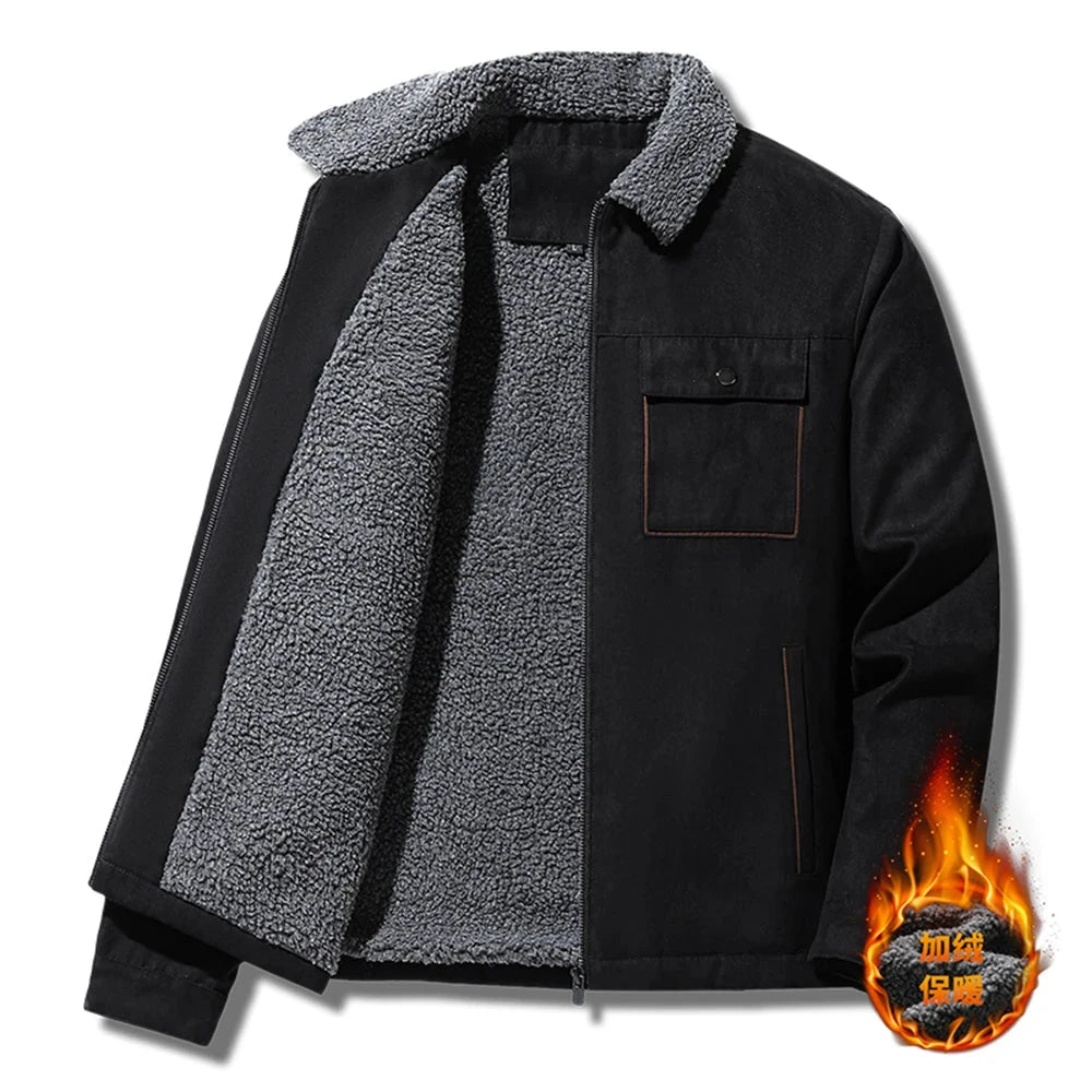 Men's  Suede Fleece-Lined Jacket