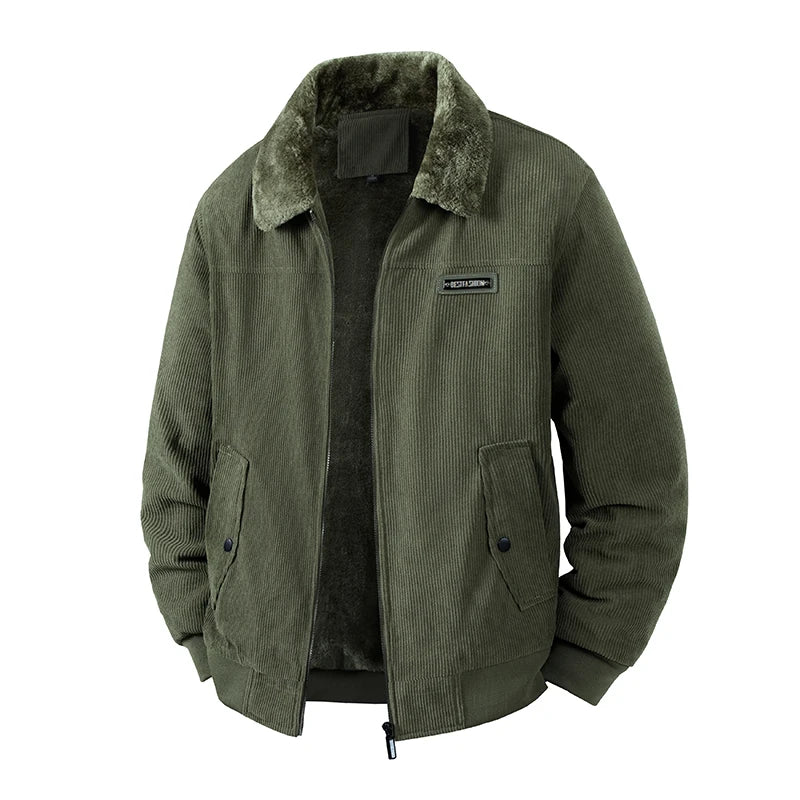 Men's Fleece-Lined Corduroy Jacket