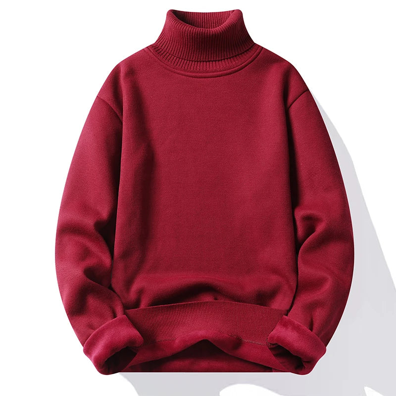 Men's Knitted Turtleneck Sweat Shirt