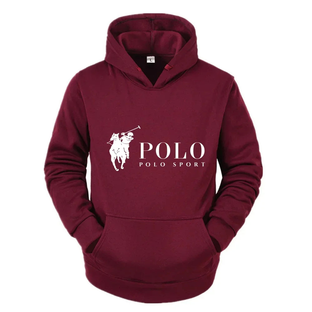 Men's POLO Printed  casual Hoodie