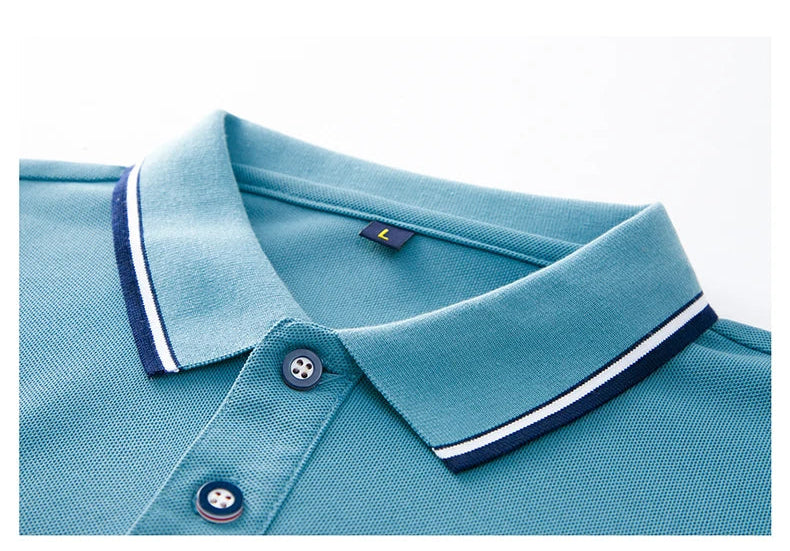 Men's Embroidery Long Sleeve Polo Shirt