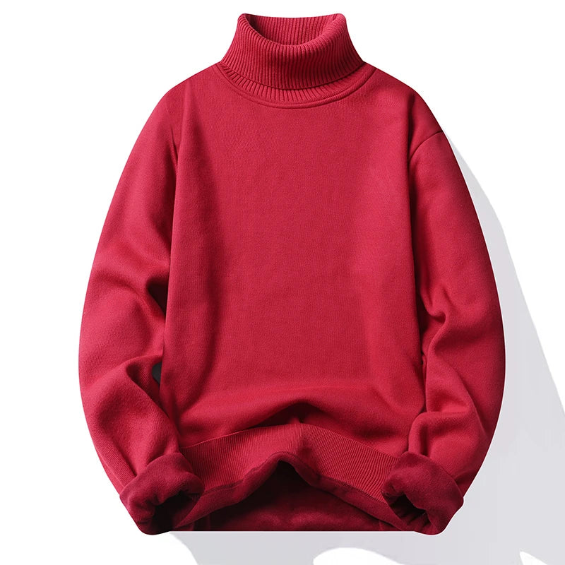Men's Knitted Turtleneck Sweat Shirt