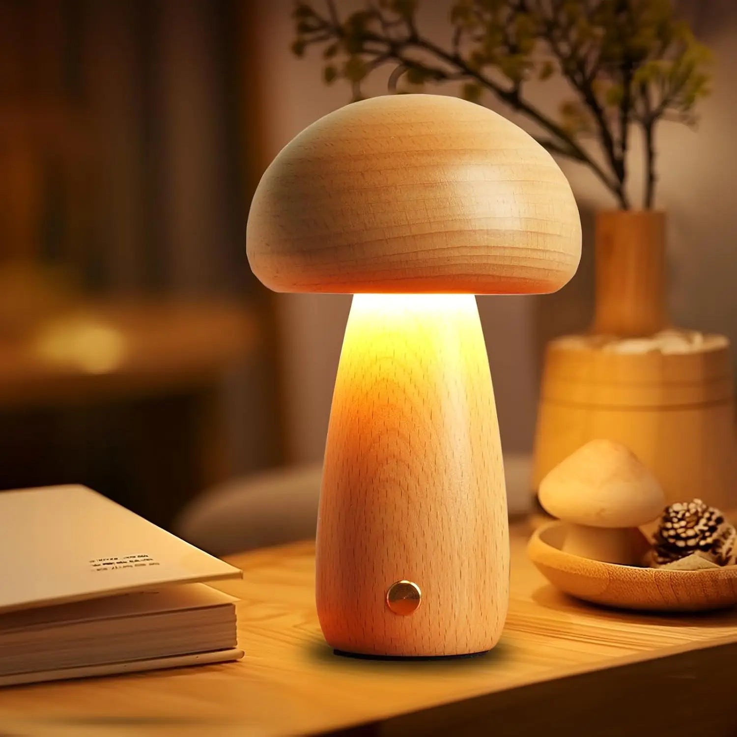 Mushroom Shaped Bedside Table Lamp