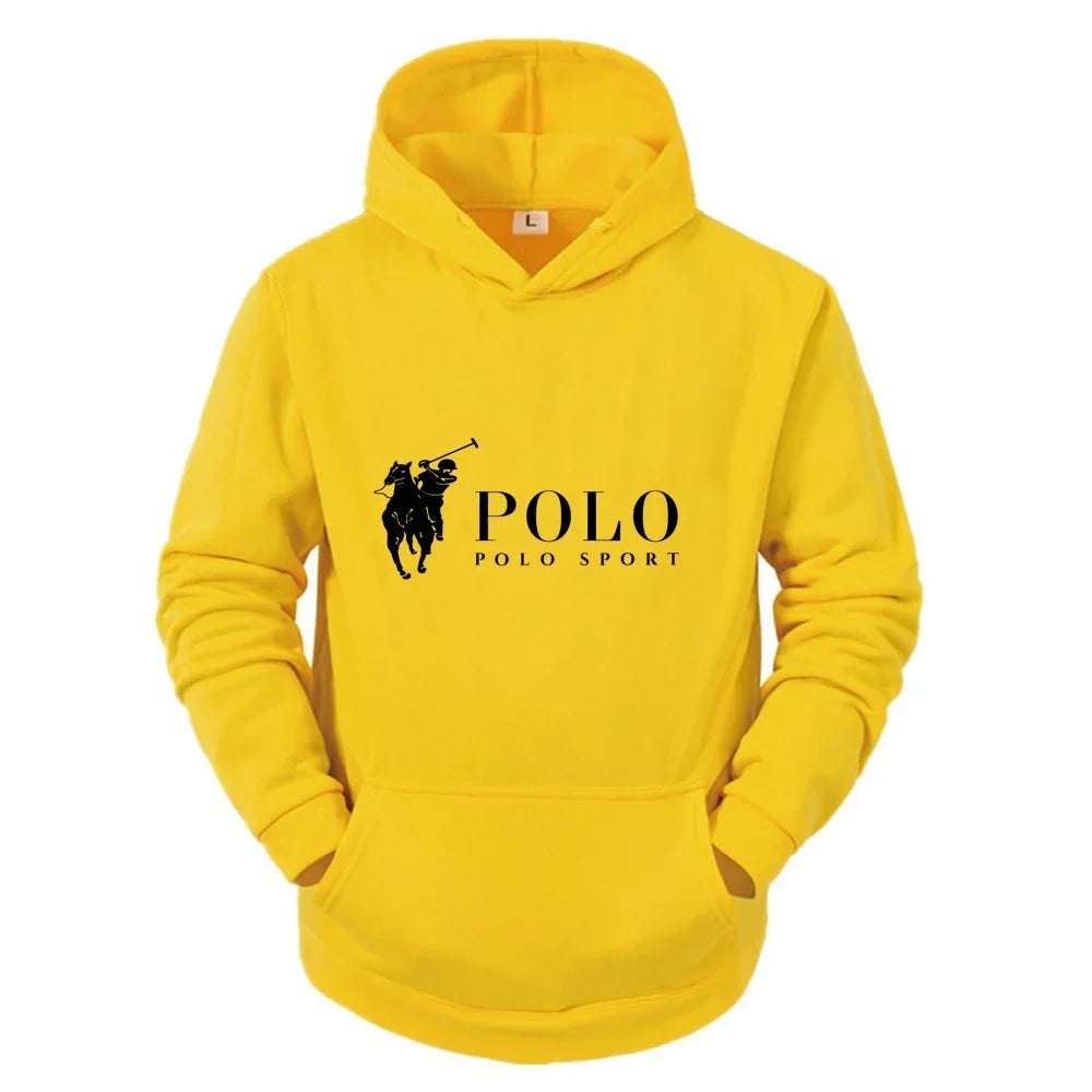 Men's POLO Printed  casual Hoodie