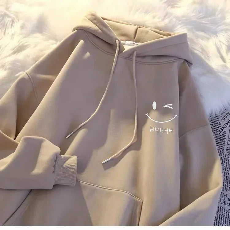 Men's Smiling Face printed Hoodie