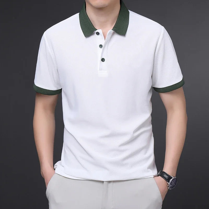 Men's Solid Color  Short Sleeved POLO Shirt