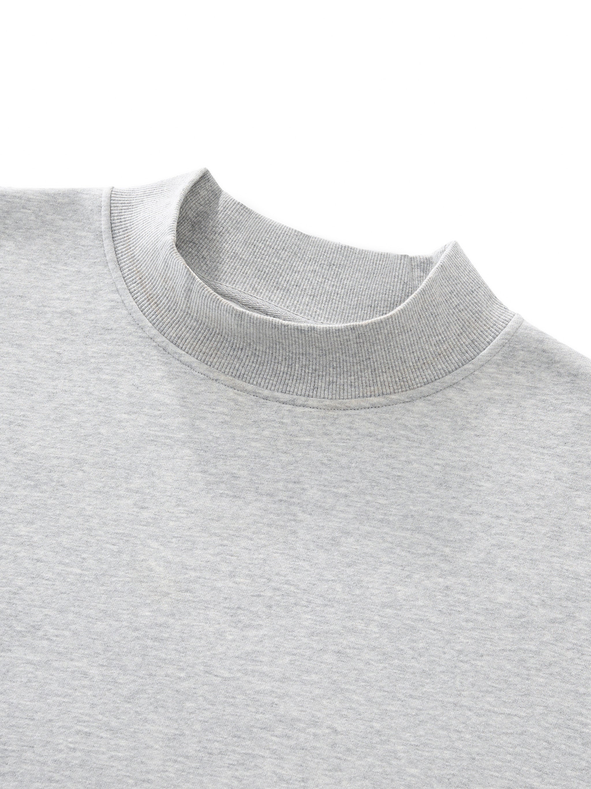 Essential Fleece Mock-Neck Crew Sweatshirt
